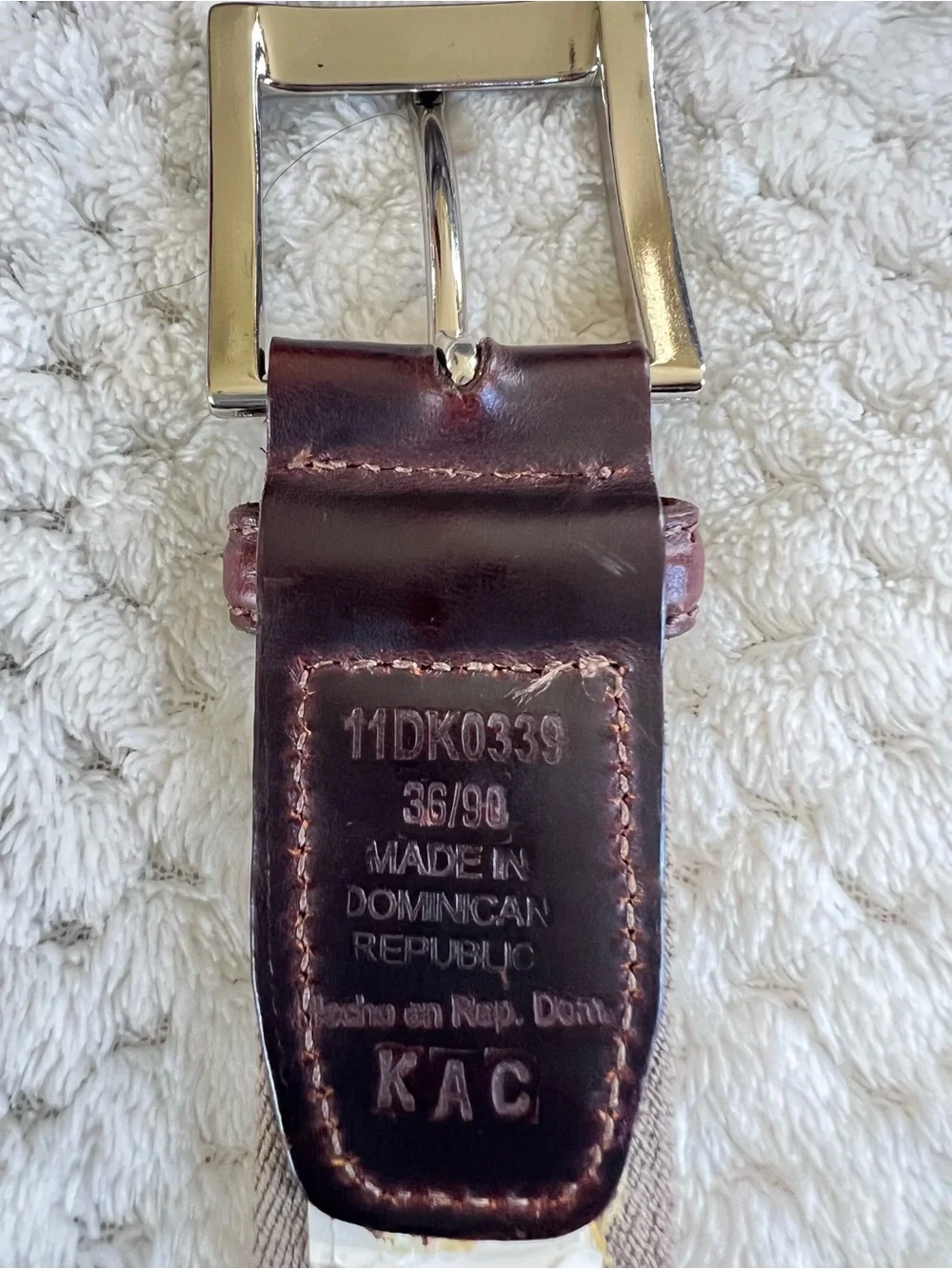 Vintage Dockers Heritage Leather Canvas Stretch Cord Casual 11DK03 Belt- SZ 36